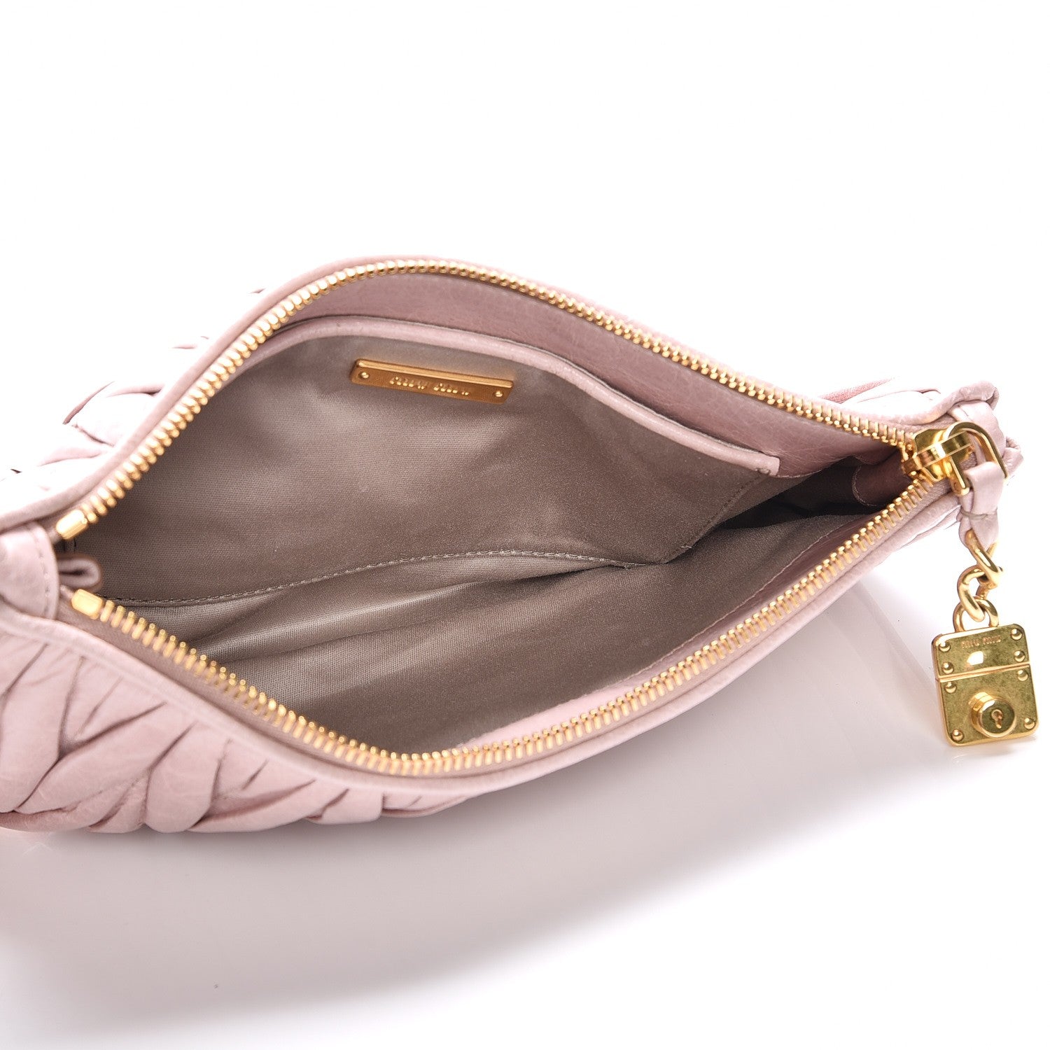 Miu Miu Nappa Matelasse Lux Clutch Mughetto 5 of 7