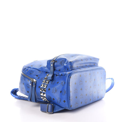 MCM Visetos Medium Side Stud Stark Backpack Blue 4 of 8