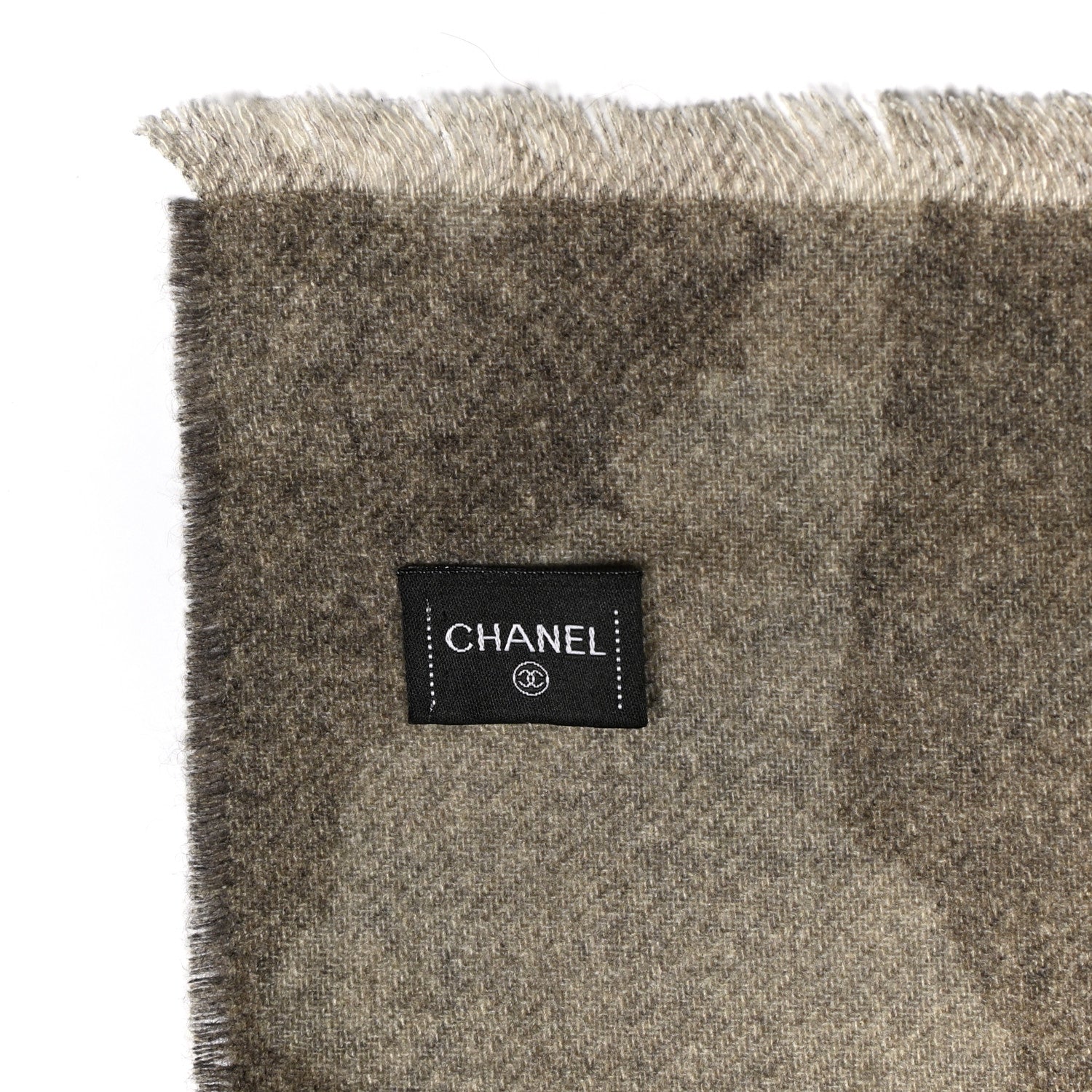 Chanel Cashmere CC Map Reversible Stole Beige 3 of 3