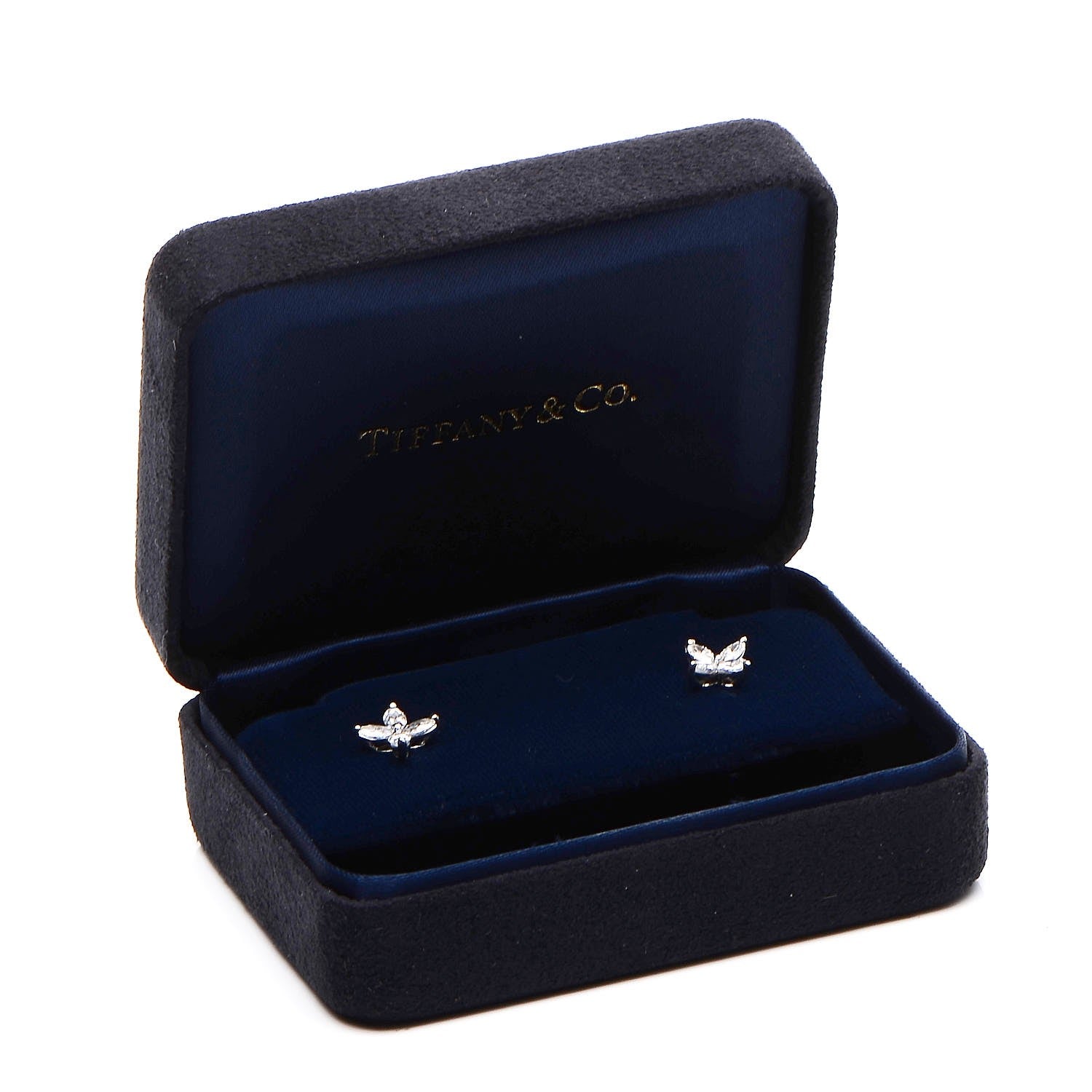 Tiffany Platinum Diamond .64ct Small Victoria Earrings 5 of 5