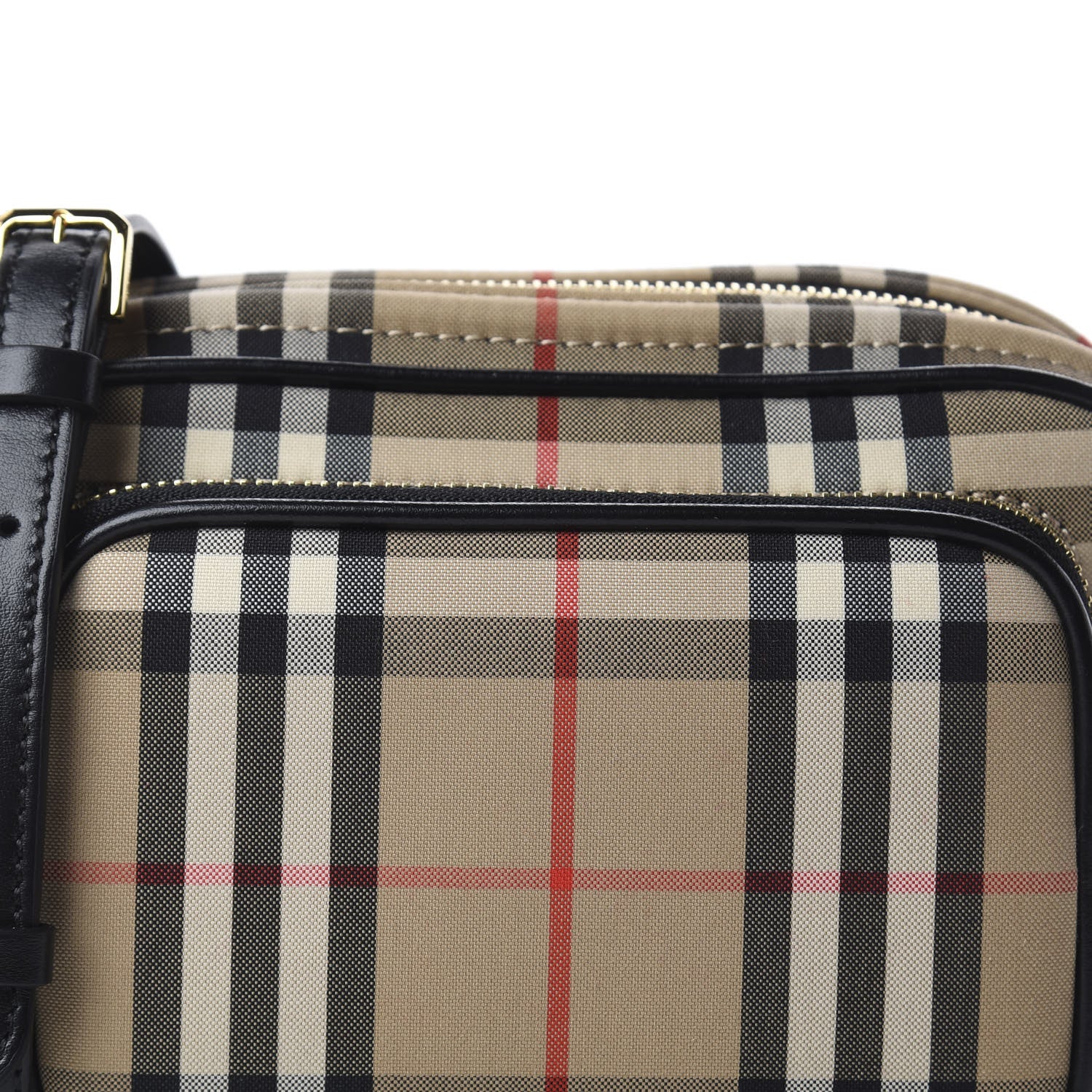 Burberry Calfskin Vintage Check Camera Bag Archive Beige 9 of 9