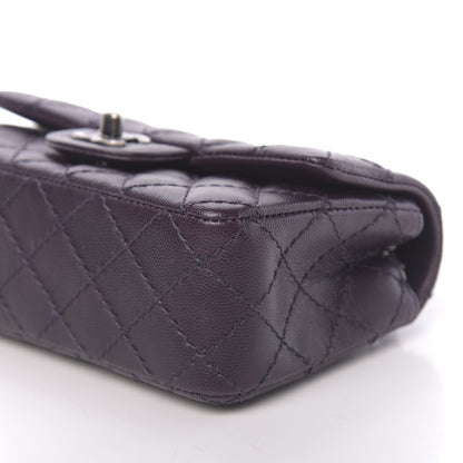Chanel Washed Caviar Quilted Mini Rectangular Flap Dark Purple 9 of 11