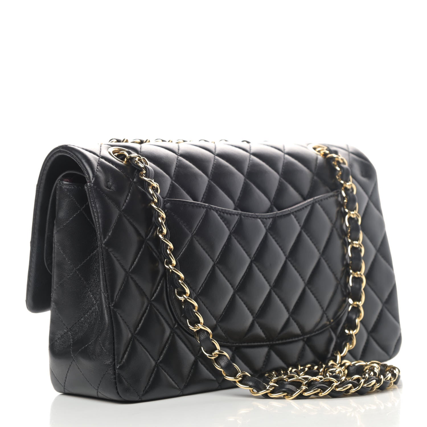 Chanel Lambskin Quilted Medium Double Flap Black 2 of 7