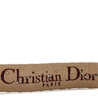 Christian Dior Oblique Studded Shoulder Strap Burgundy 4 of 4