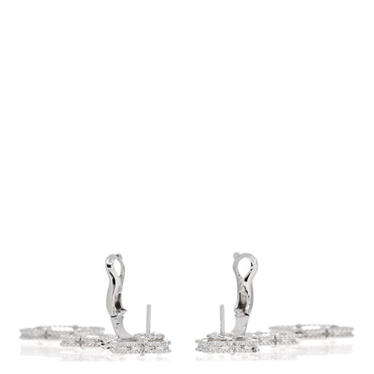 Van Cleef & Arpels 18K White Gold Mother of Pearl Chalcedony 3 Motifs Magic Alhambra Earrings 3 of 5
