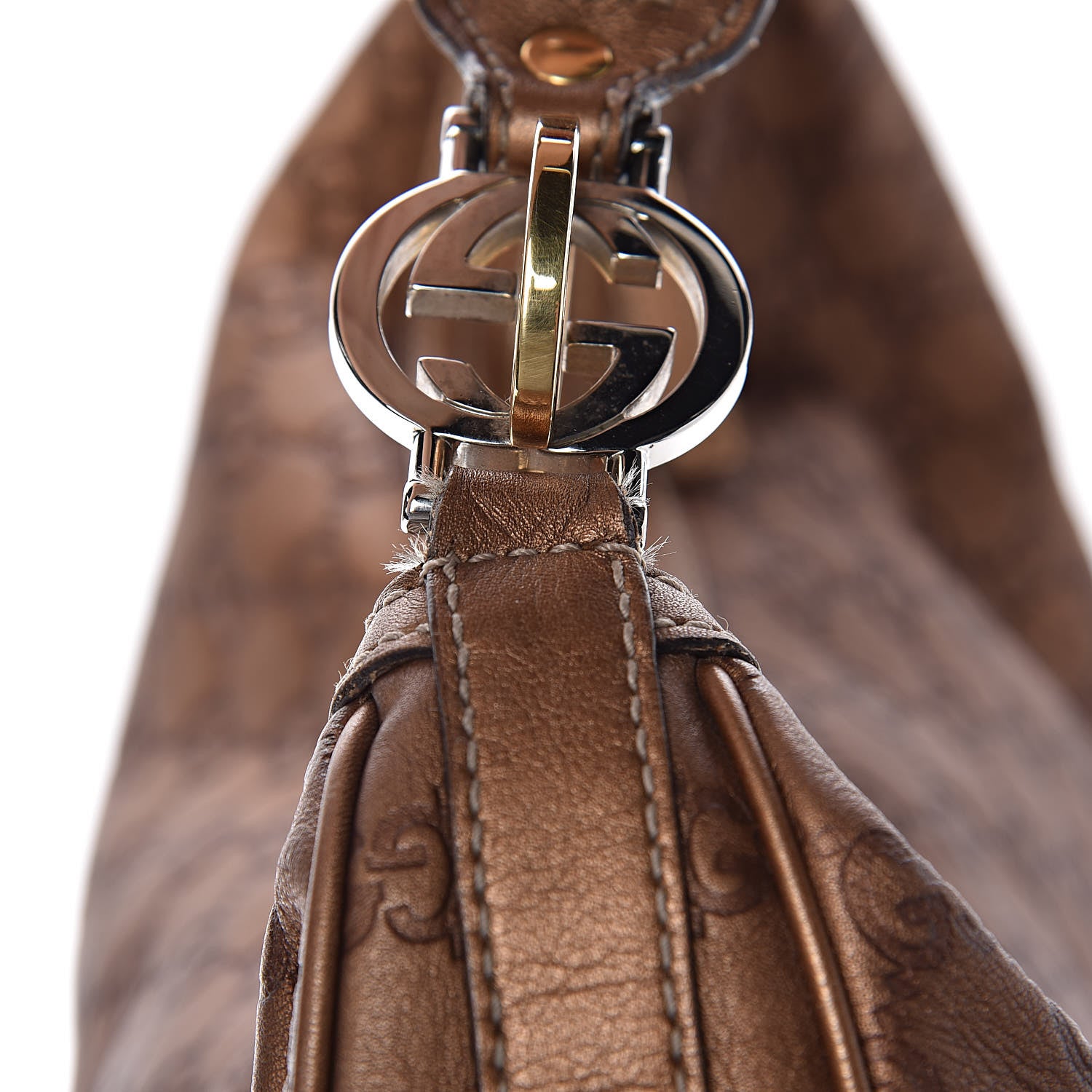 Gucci Metallic Guccissima Large GG Twins Hobo Bronze 12 of 12