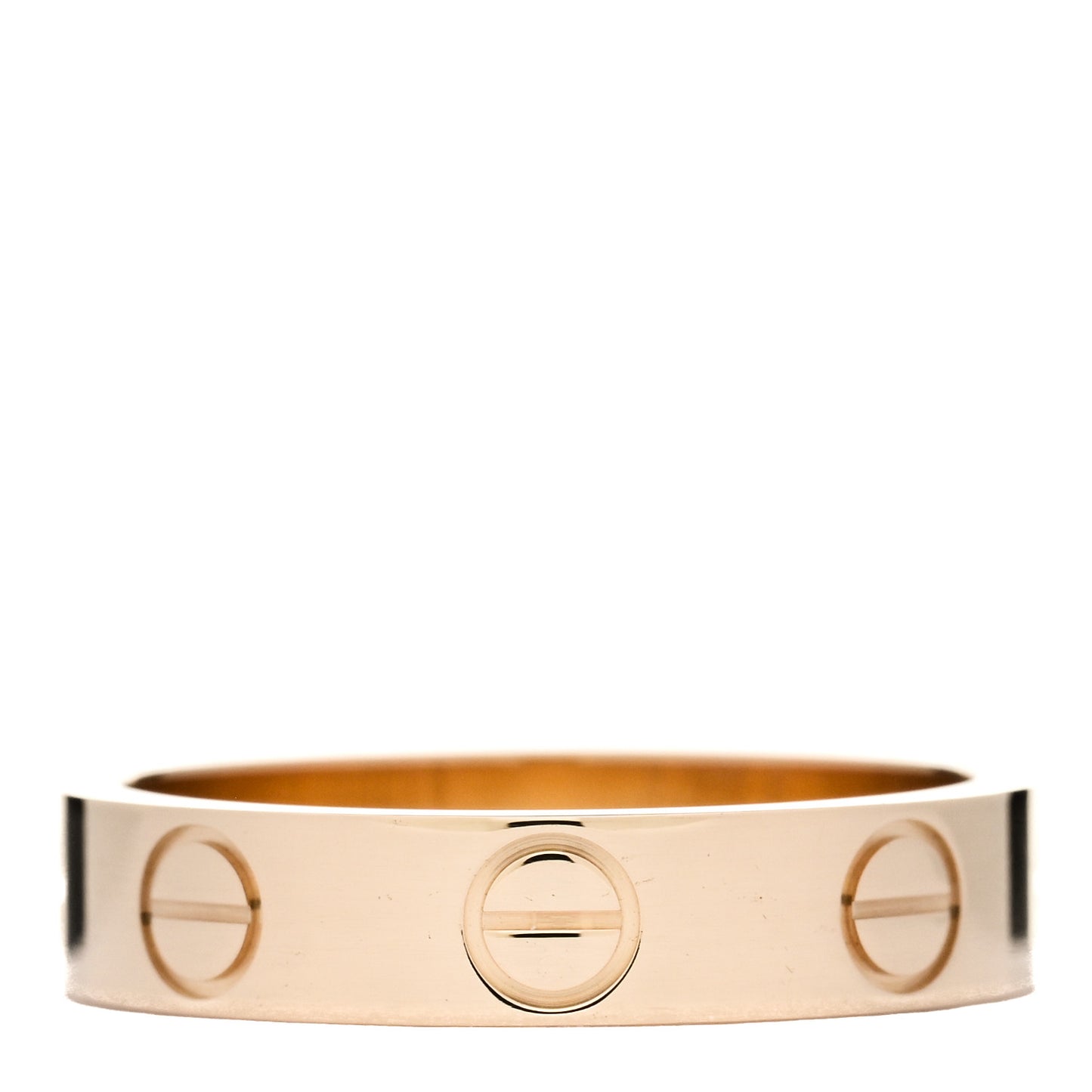 18K Yellow Gold 3.5mm LOVE Wedding Band Ring 45 3.25