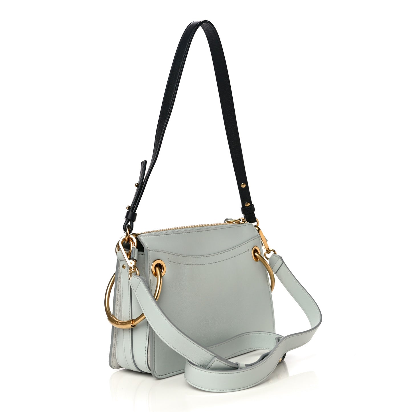 Calfskin Suede Medium Roy Bag Airy Grey