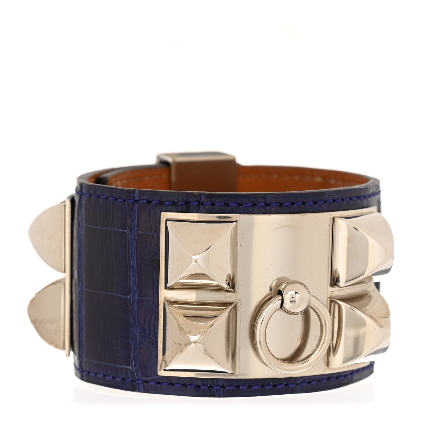 Shiny Alligator Collier De Chien CDC Bracelet S Bleu Electrique