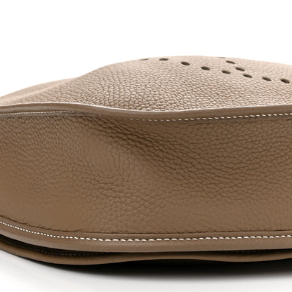 Hermes Taurillon Clemence Evelyne III PM Etoupe 10 of 11