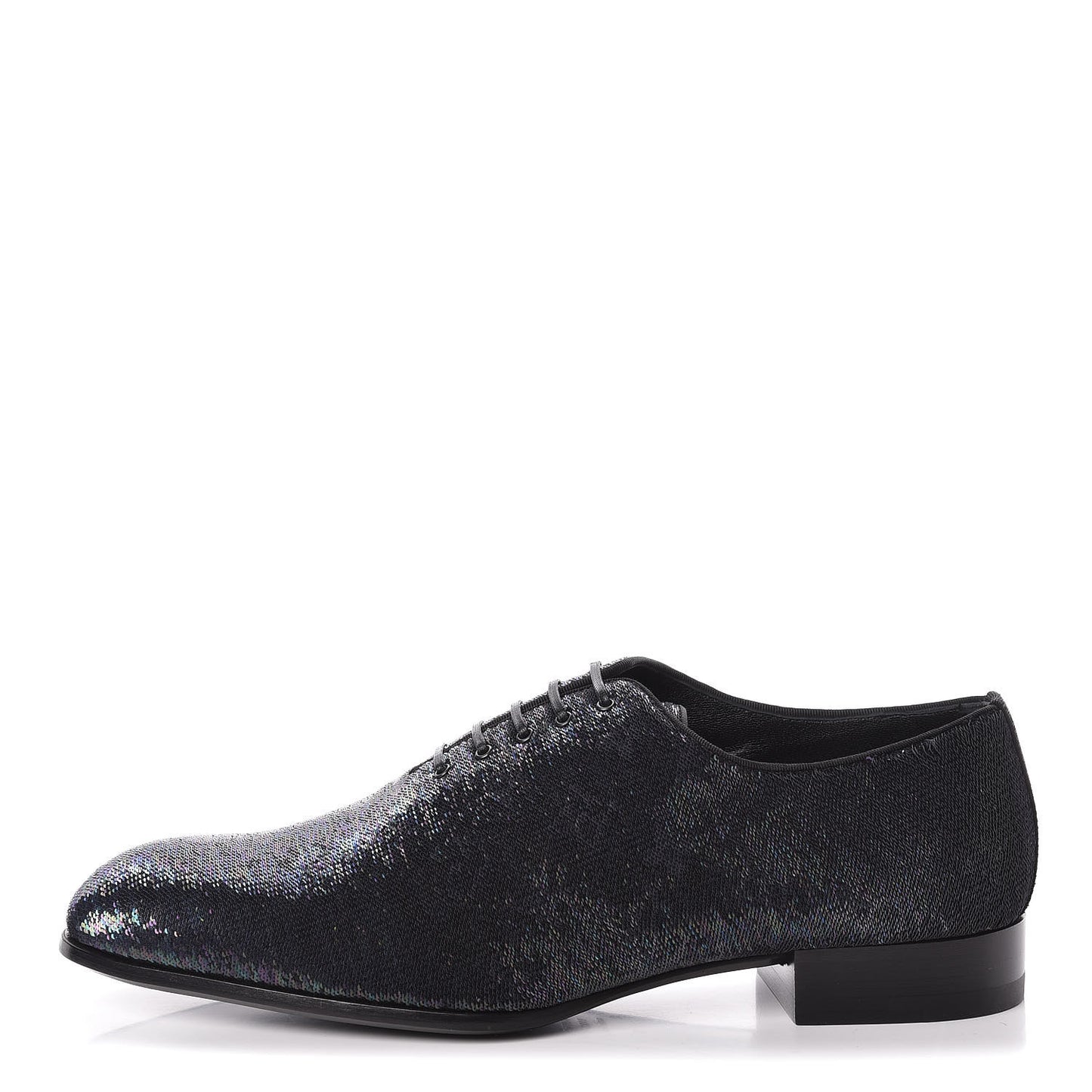 Monogram Embroided Sequins Mens Grenelle Richelieu Shoes 8 Black