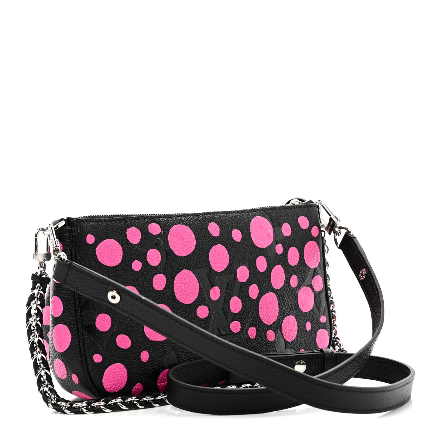 LV X YK Empreinte Multi Pochette Accessories Black Fuchsia