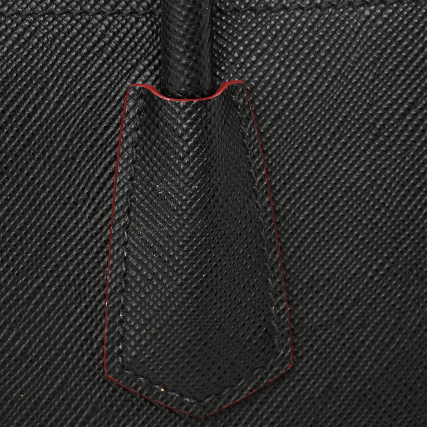Saffiano Cuir Large Double Bag Black Fuoco