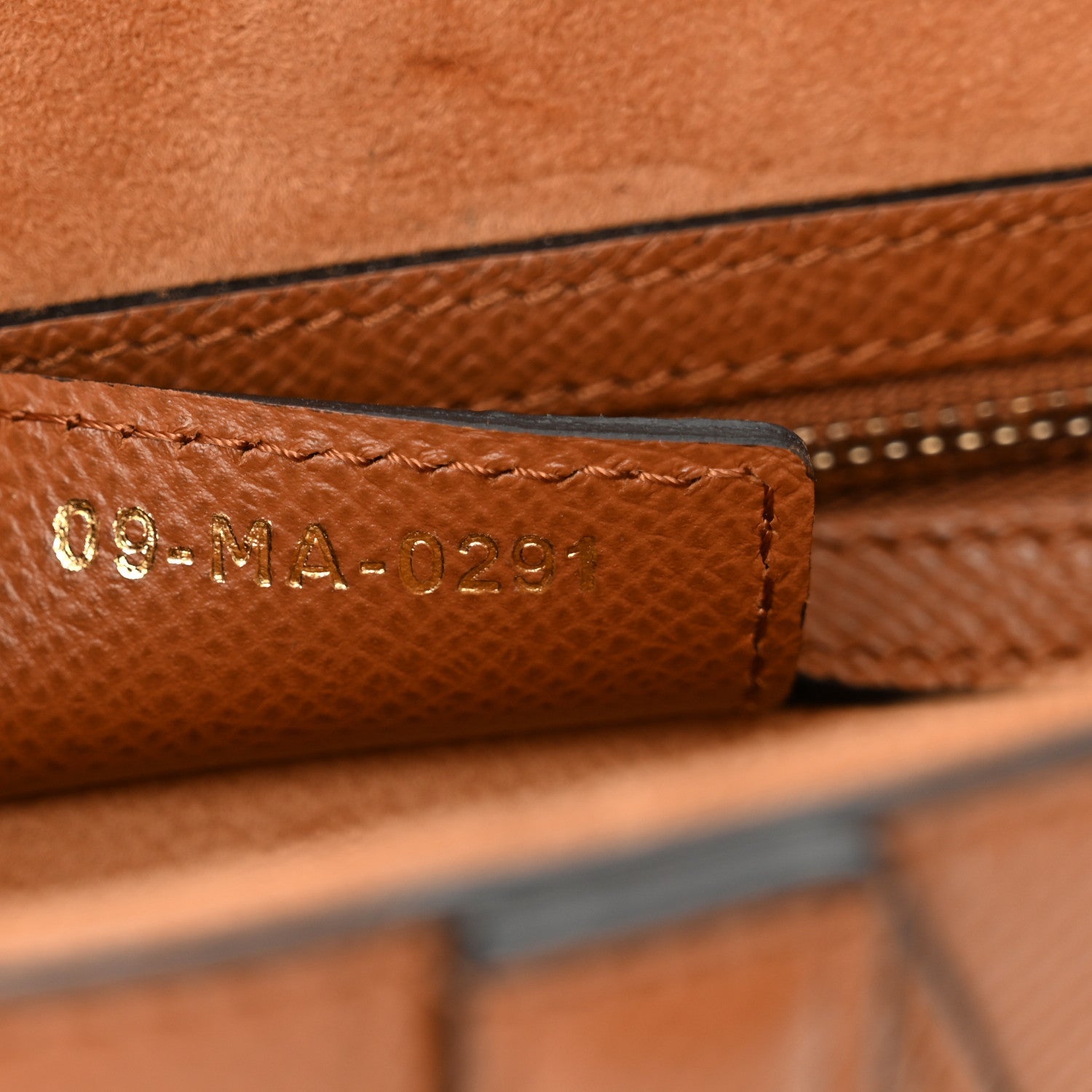 Christian Dior Grained Calfskin Saddle Bag Camello 7 of 11