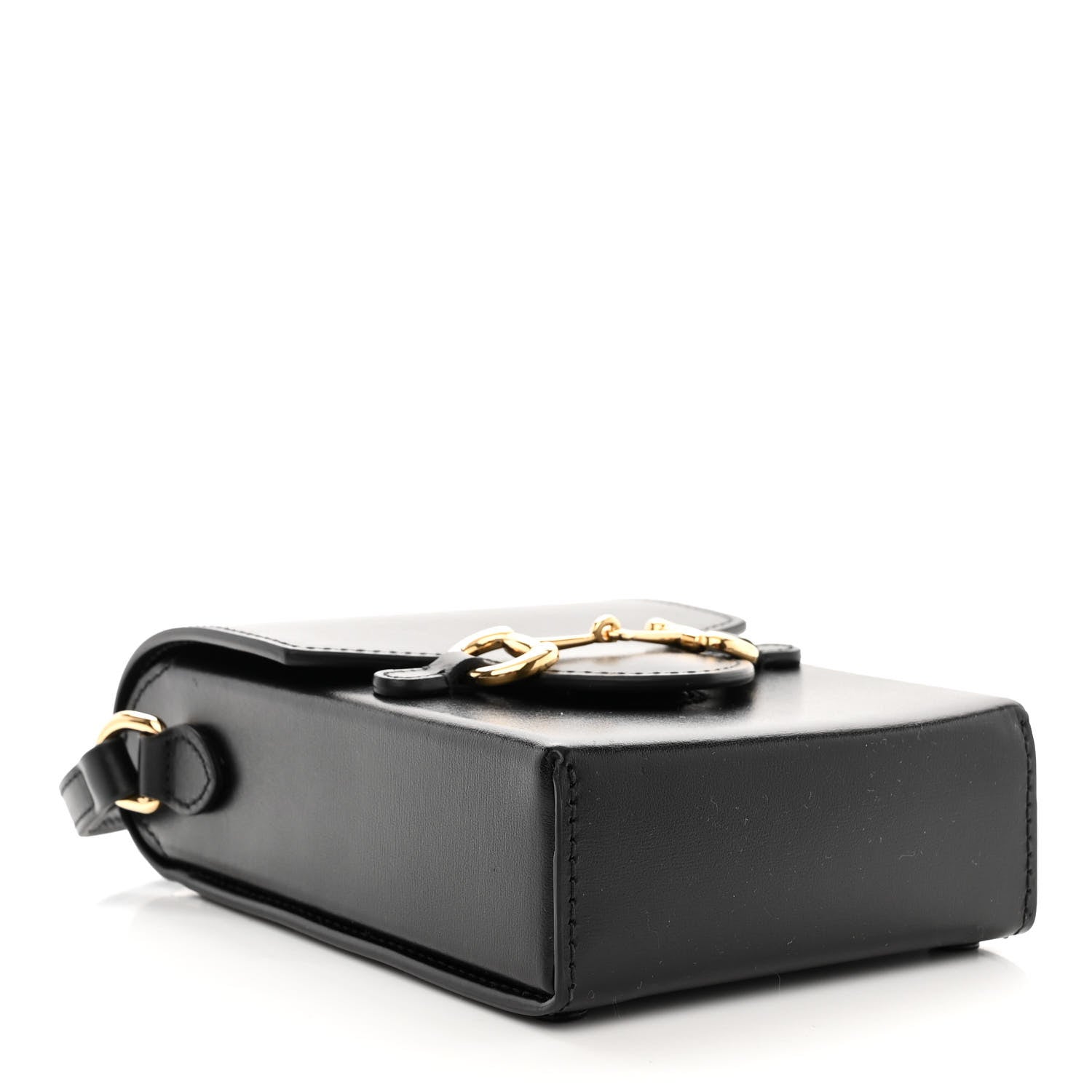 Gucci Boarded Plutone Calfskin Mini Horsebit 1955 Crossbody Bag Black 4 of 10