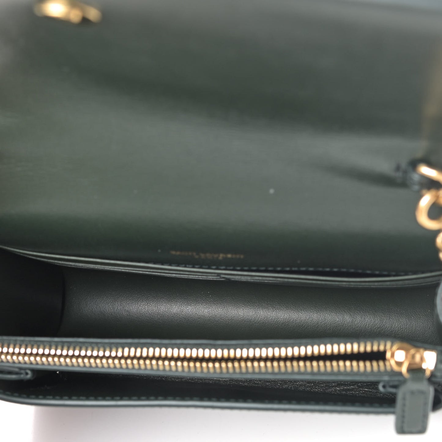 Calfskin Monogram Sunset Chain Wallet Green