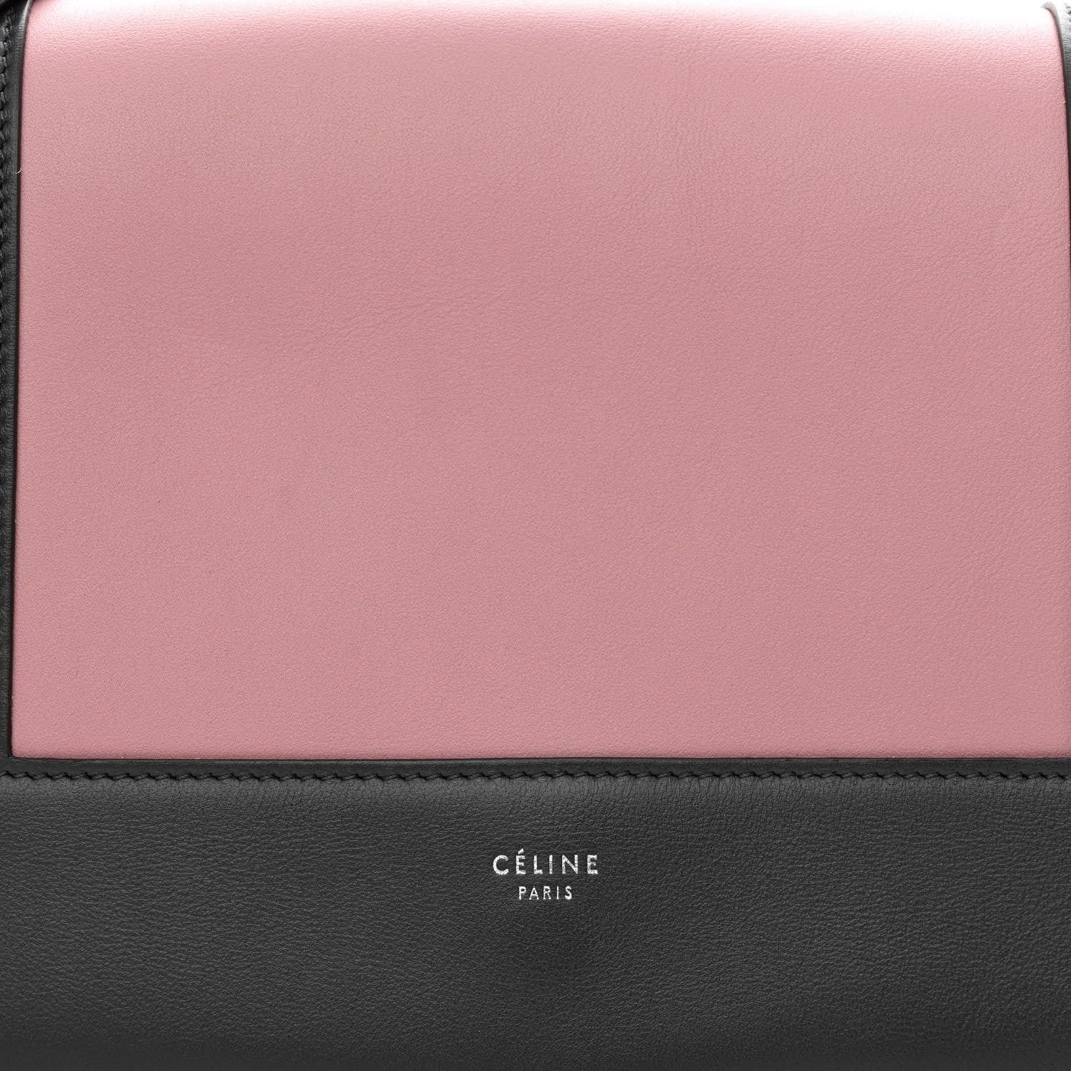 Celine Shiny Smooth Calfskin Medium Frame Shoulder Bag Liquorice Antique Rose 7 of 9