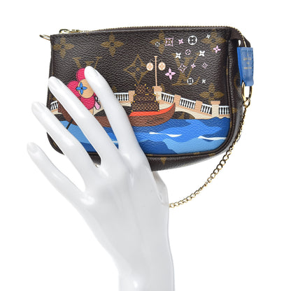 Louis Vuitton Monogram 2019 Christmas Animation Mini Venice Pochette Accessories Blue 2 of 11