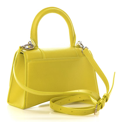 Balenciaga Grained Calfskin Hourglass Top Handle Bag XS Lime 3 of 12