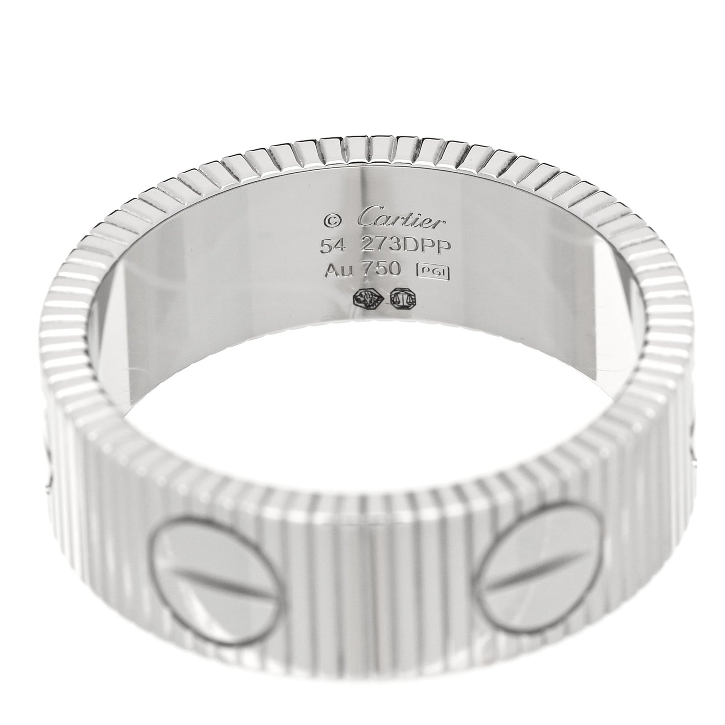 18K White Gold 6.5mm LOVE Unlimited Ring 54 7