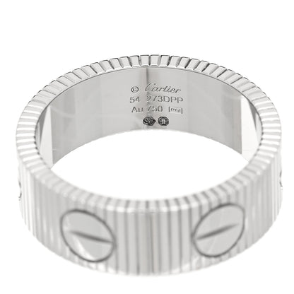 Cartier 18K White Gold 6.5mm LOVE Unlimited Ring 54 7 4 of 5