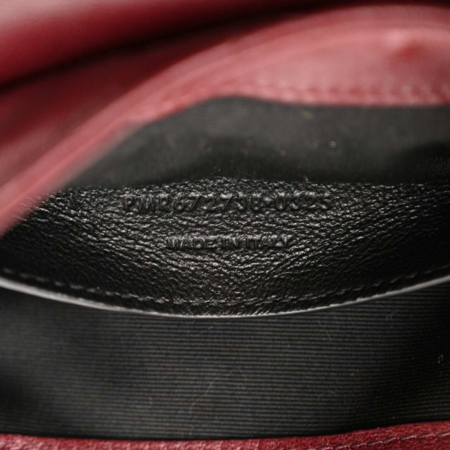 Lambskin Quilted Monogram Mini Nolita Rouge Cabernet
