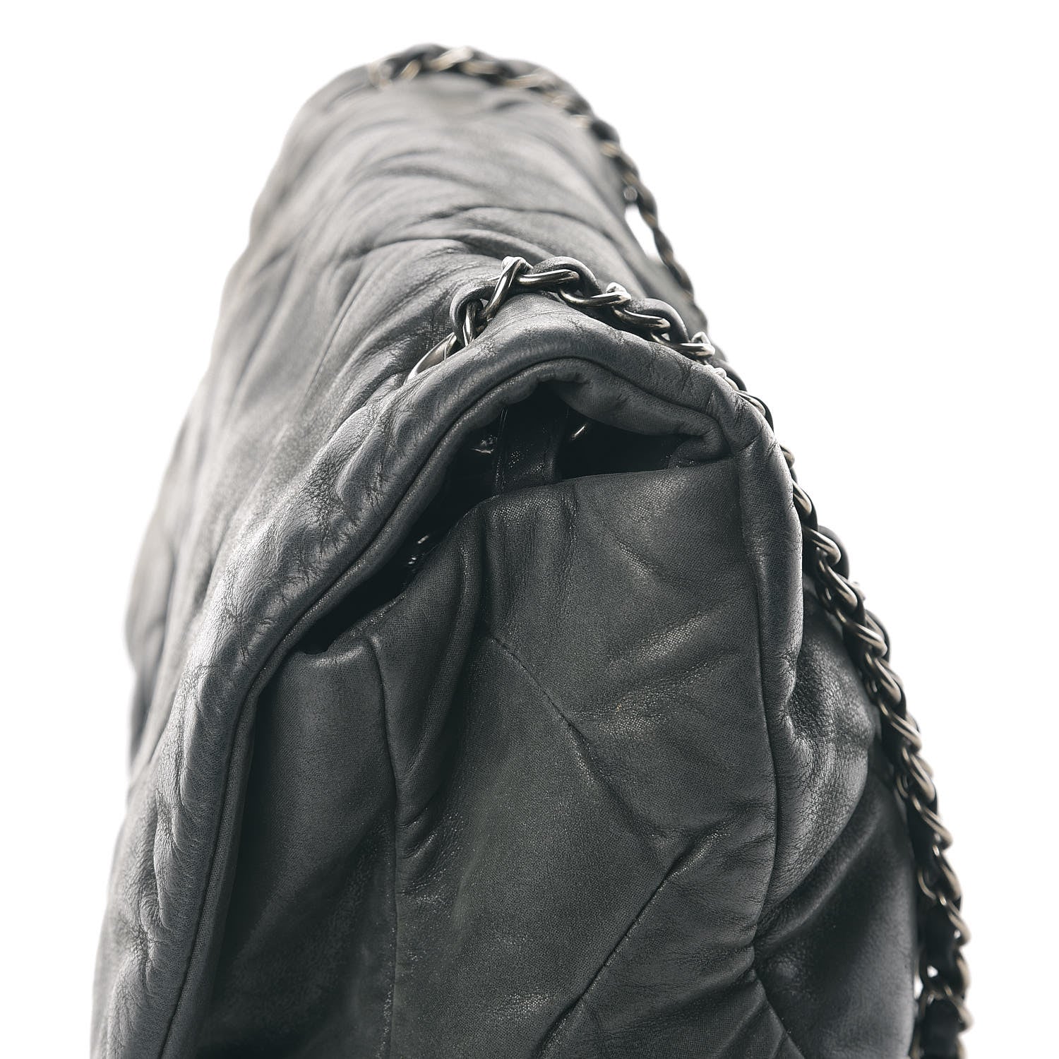 Chanel Iridescent Calfskin Glint Flap Grey 9 of 10
