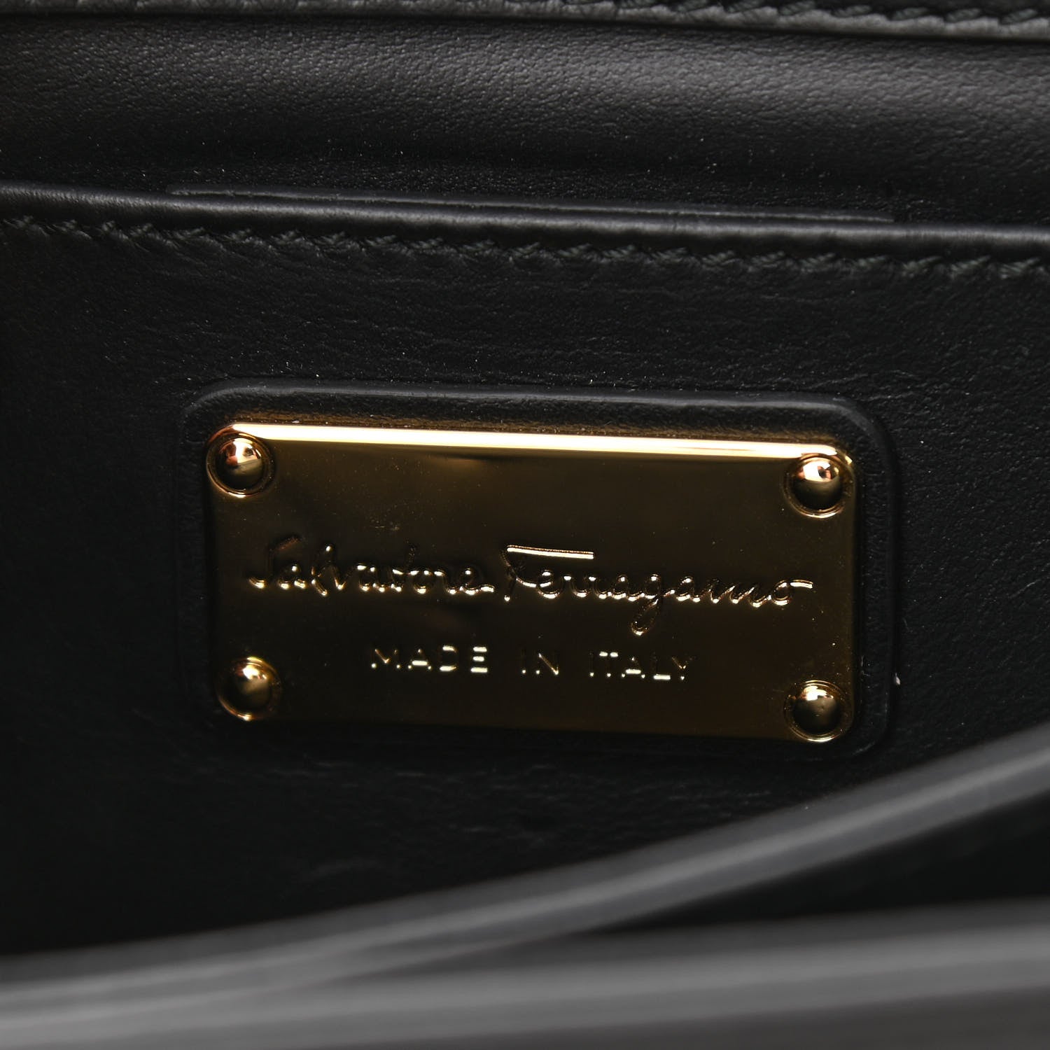 Salvatore Ferragamo Calfskin Thalia Flap Shoulder Bag Black 6 of 10
