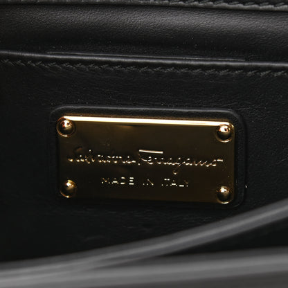 Salvatore Ferragamo Calfskin Thalia Flap Shoulder Bag Black 6 of 10