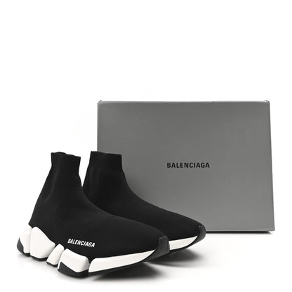 Balenciaga Technical 3D Recycled Knit Bi-Color Sole Womens Speed 2.0 Sneakers 40 Black White 9 of 9