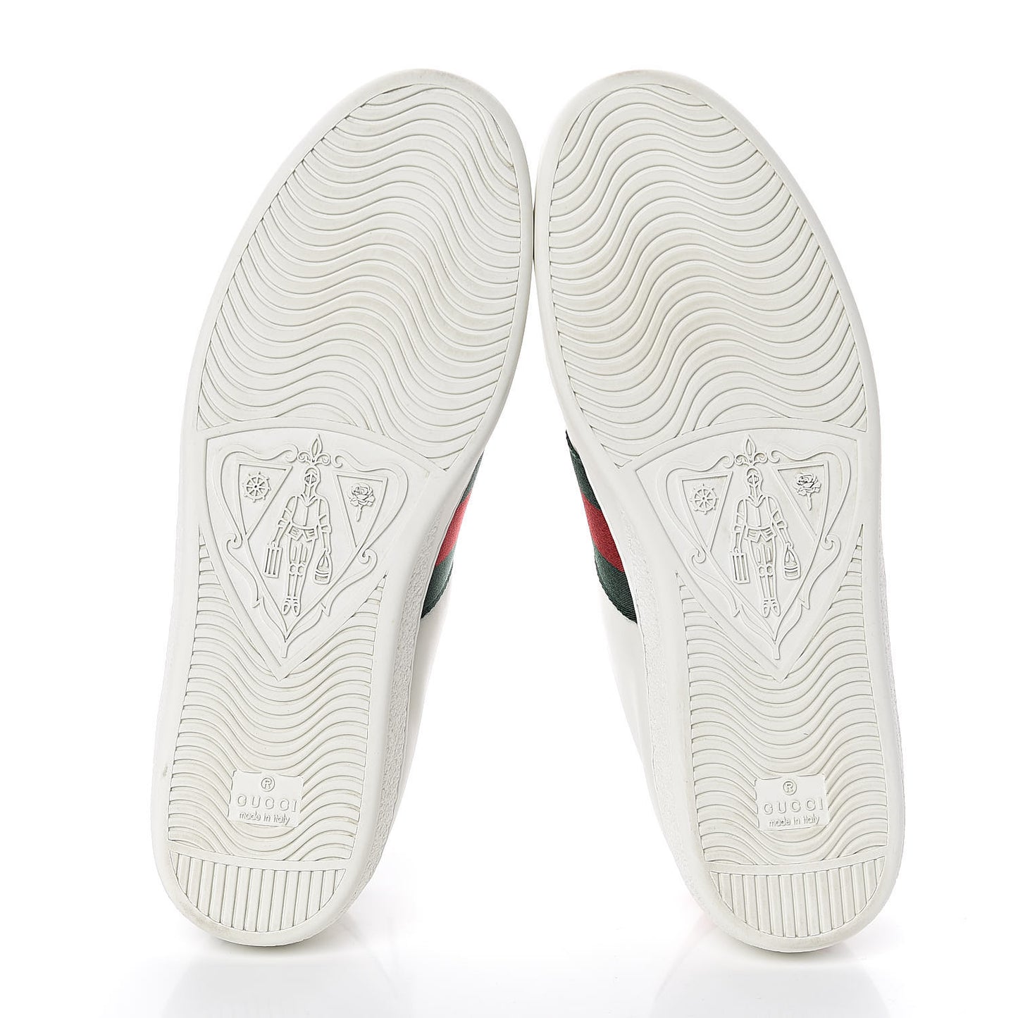 Calfskin Web Bosco Embroidered Mens Ace Sneakers 9.5 White Green