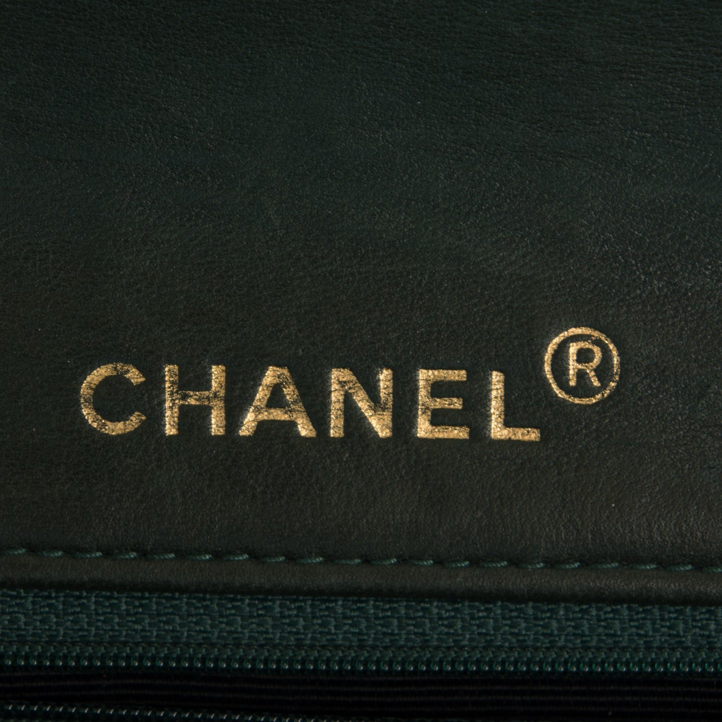 Lambskin Quilted Small Single Flap Dark Green