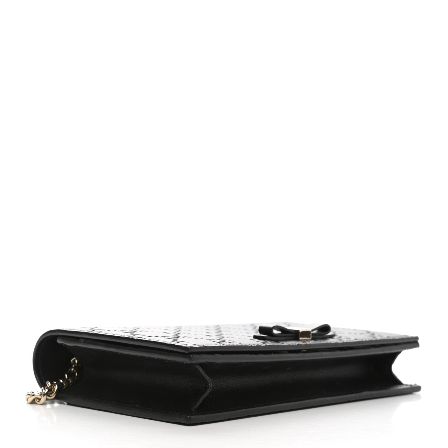 Gucci Guccissima Signature Bowy Chain Wallet Black 4 of 11