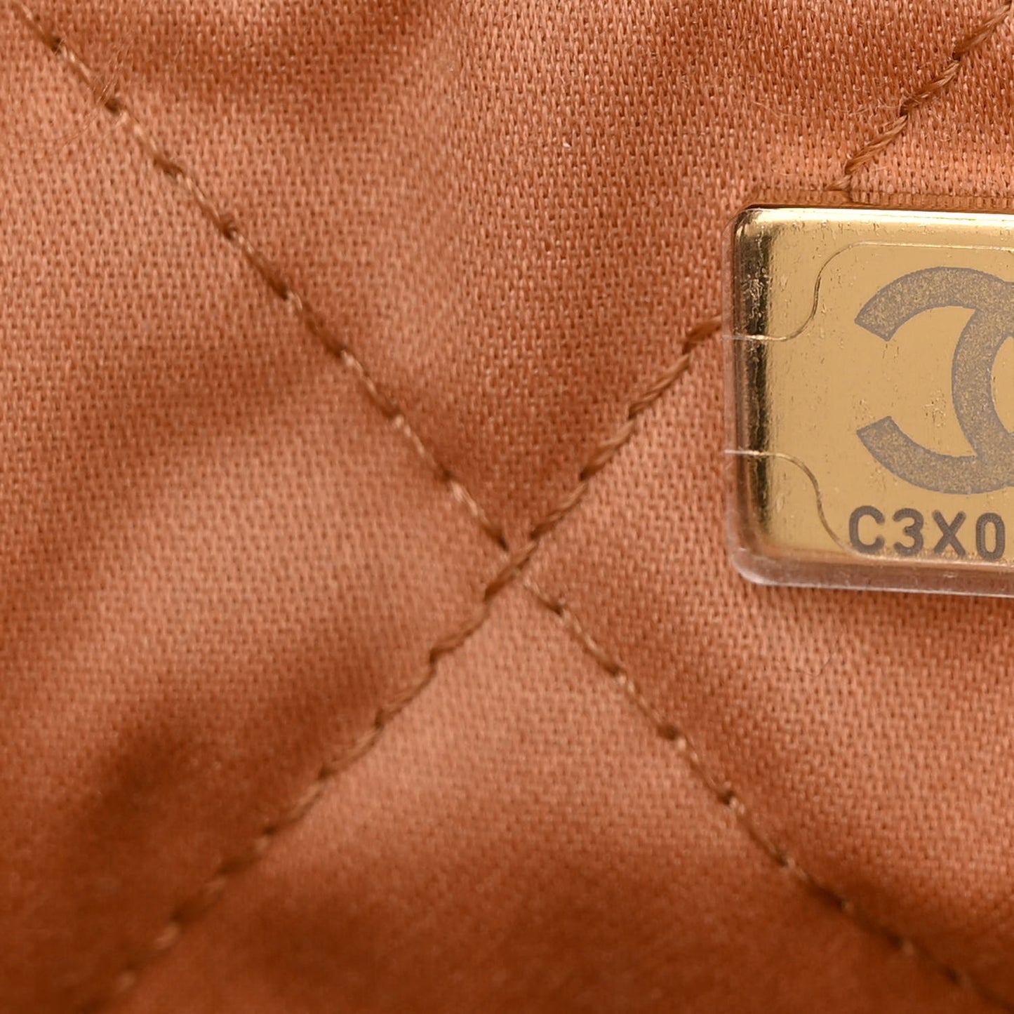 Shiny Calfskin Quilted Chanel 22 Camel