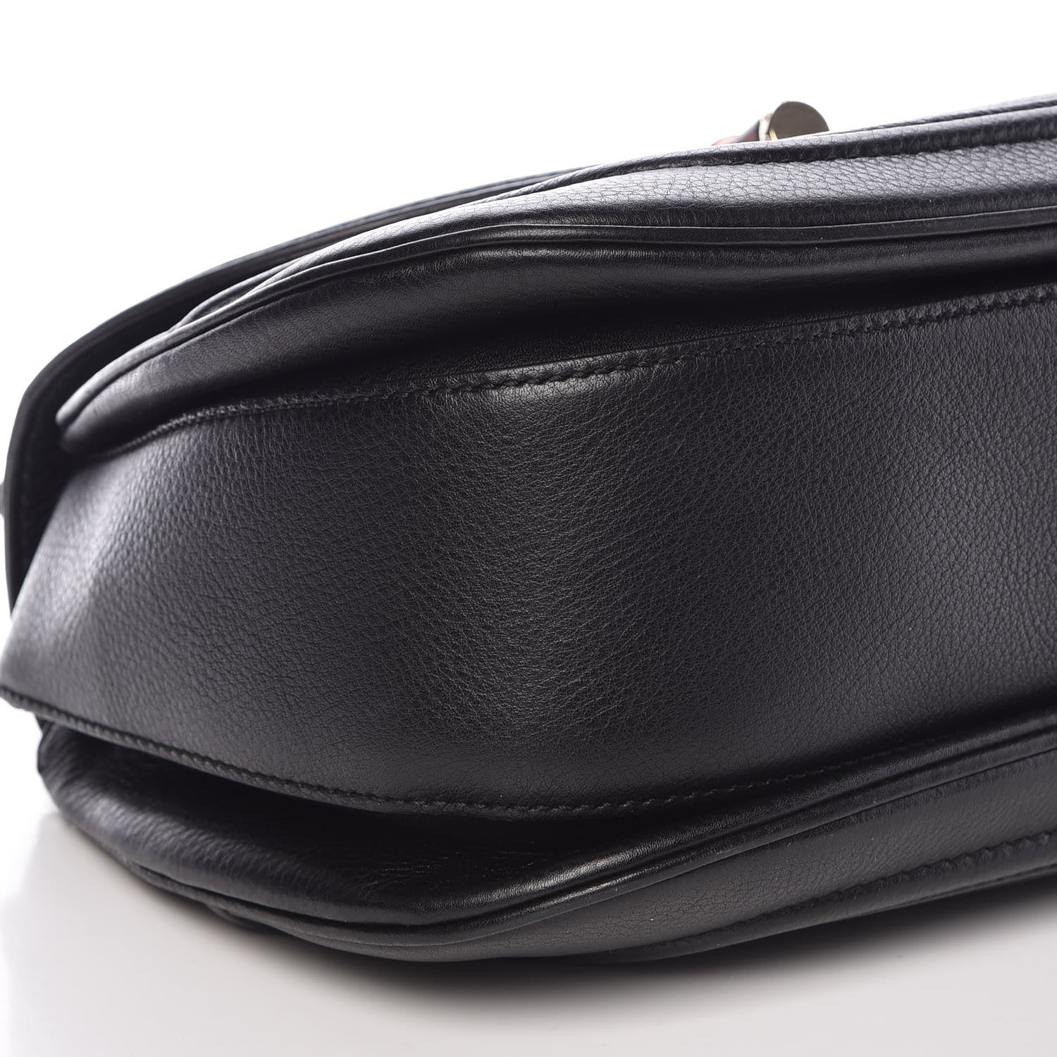 Gucci Calfskin Large New Bamboo Top Handle Bag Black 12 of 13
