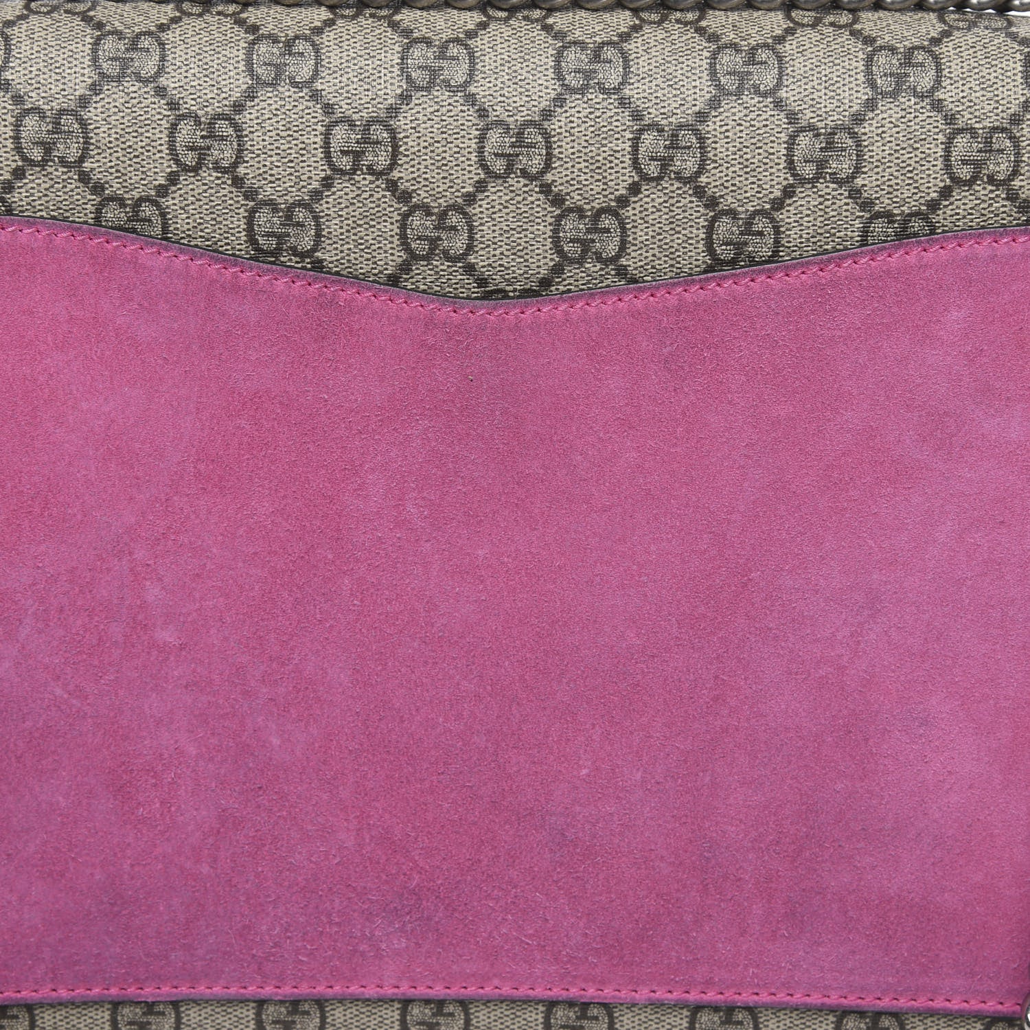 Gucci GG Supreme Monogram Suede Pierced Heart Embroidered Medium Dionysus Shoulder Bag Beige Ebony Pink Tropical Flower 14 of 16