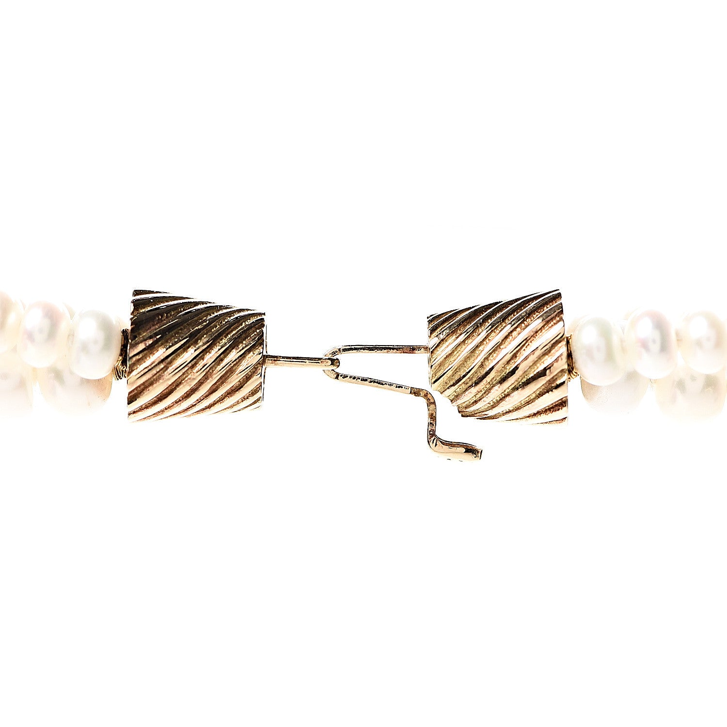 Mikimoto 18K Yellow Gold Akoya Pearl 3.5-5.2mm Three Strand Necklace 3 of 5