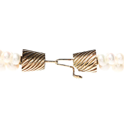 Mikimoto 18K Yellow Gold Akoya Pearl 3.5-5.2mm Three Strand Necklace 3 of 5