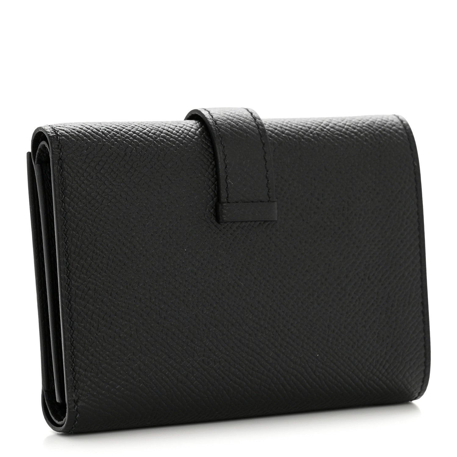 Hermes Epsom Tri-Fold Compact Bearn Wallet Black 3 of 10