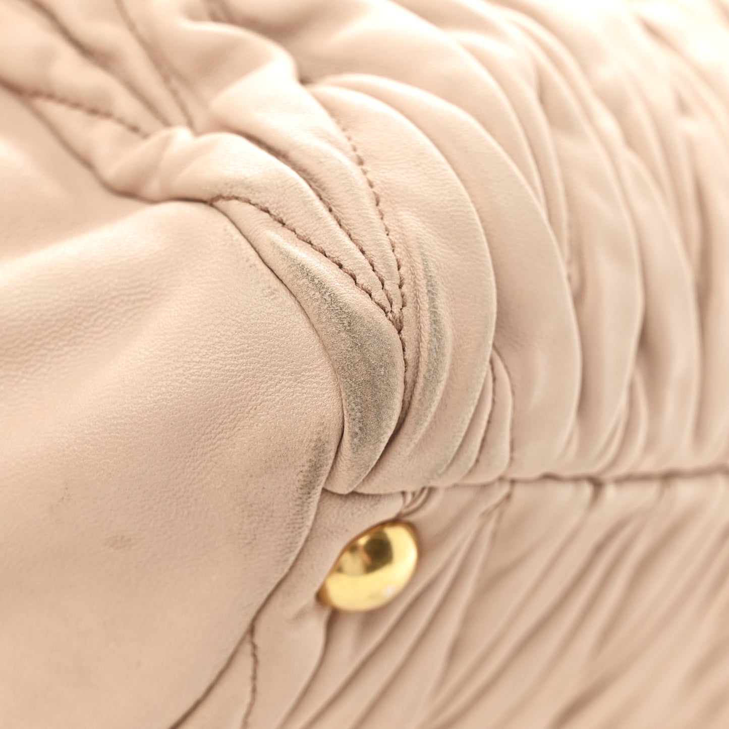 Nappa Matelasse Top Handle Bag Cammeo