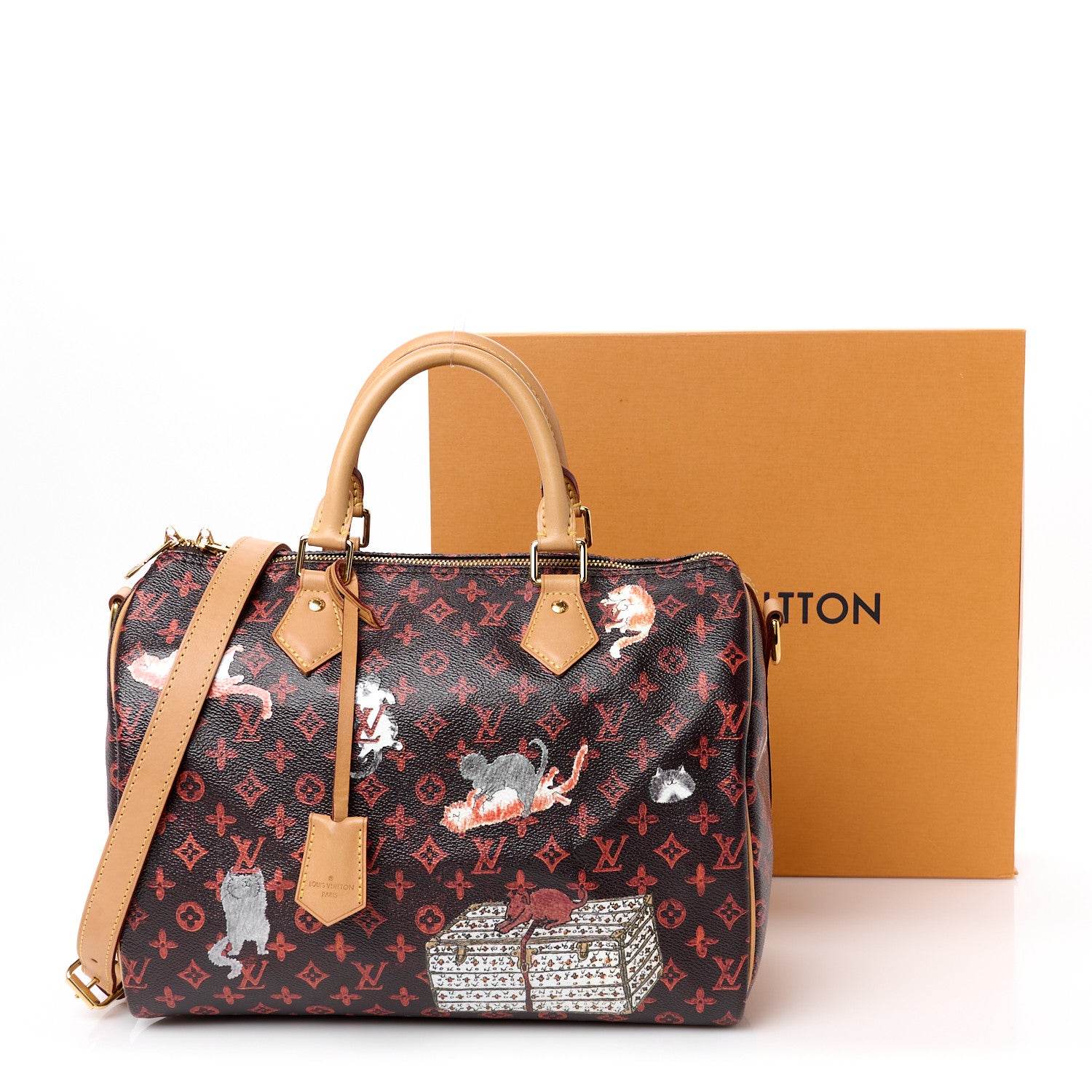 Louis Vuitton Catogram Speedy Bandouliere 30 Marron 1745282 Louis Vuitton Catogram Speedy Bandouliere 30 Marron 1745282