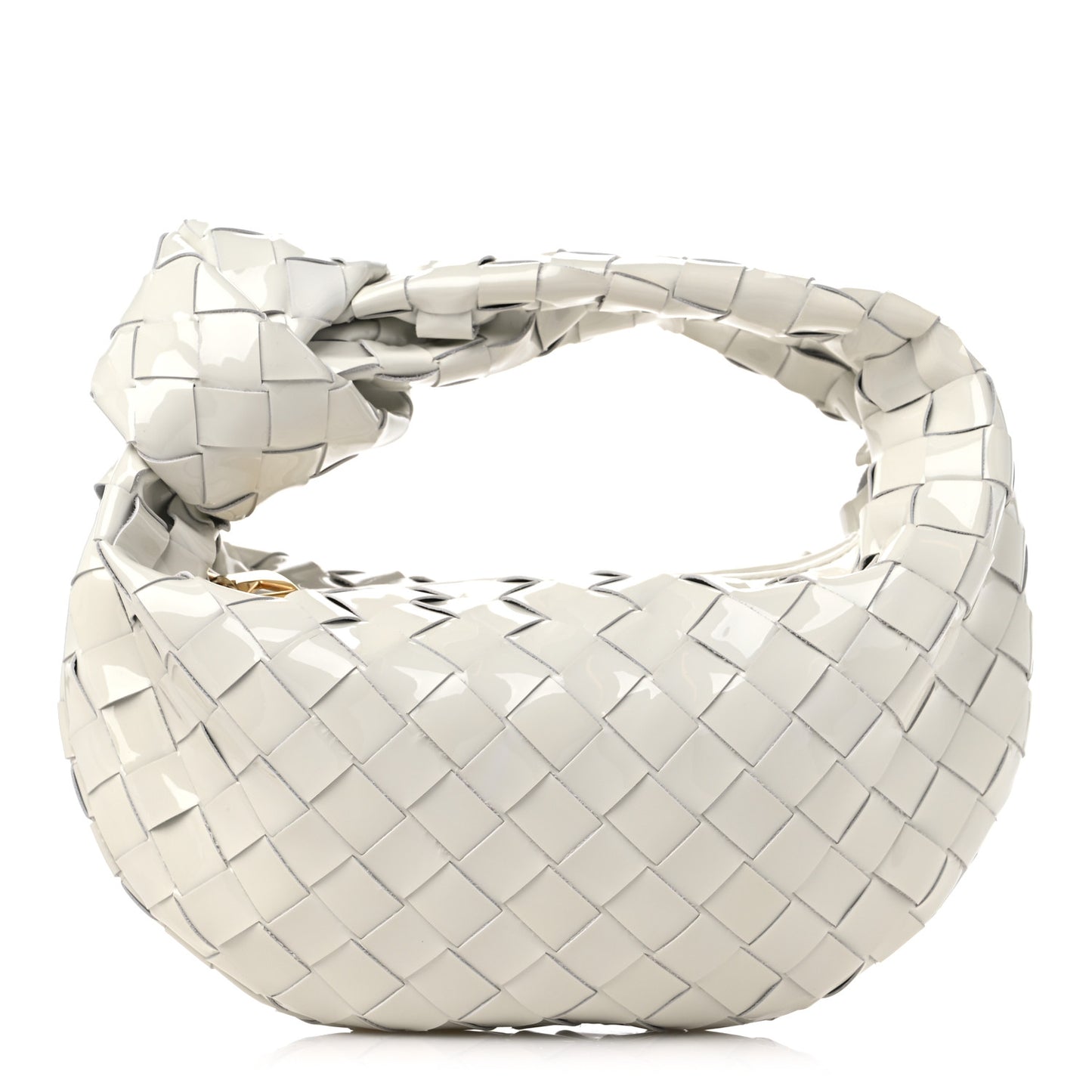 Patent Nappa Intrecciato Mini Jodie White