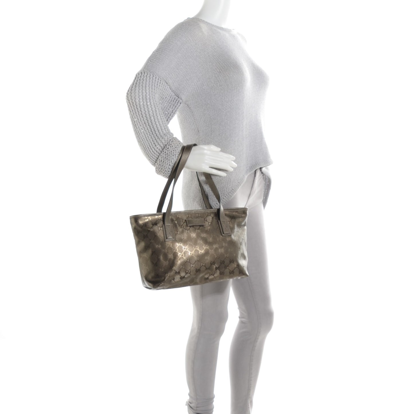 Imprime Monogram Small Tote Green