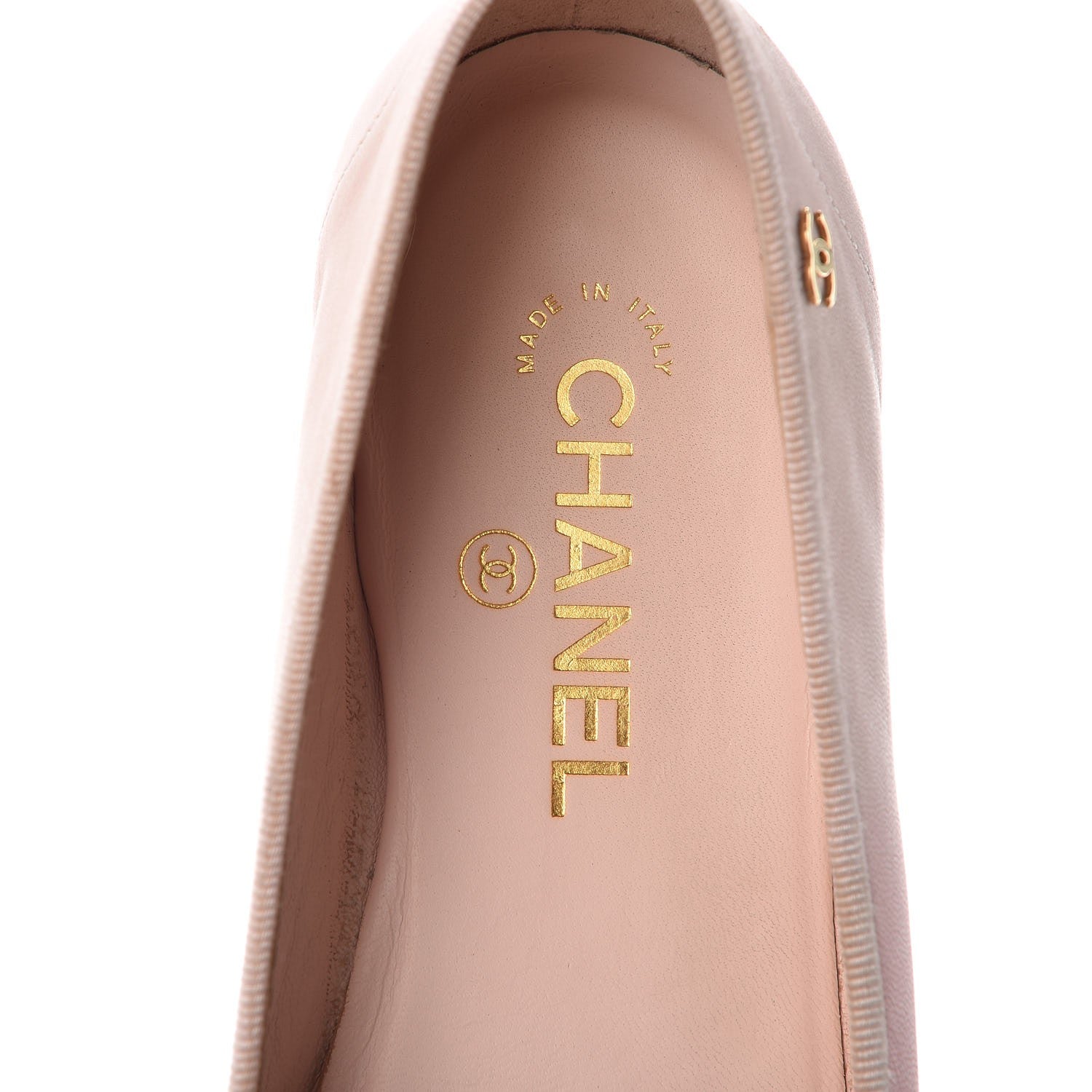 Chanel Lambskin Patent Cap Toe CC Ballerina Flats 40 Rose Clair 9 of 26