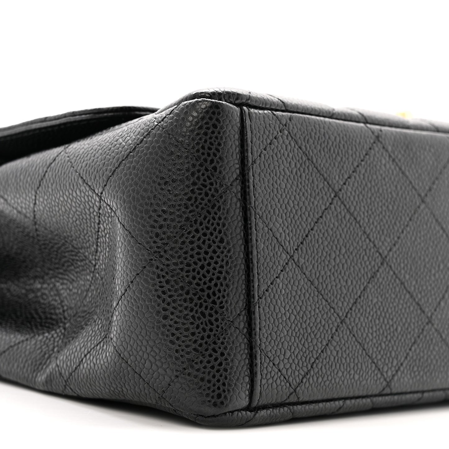 Caviar Quilted Maxi Double Flap Black