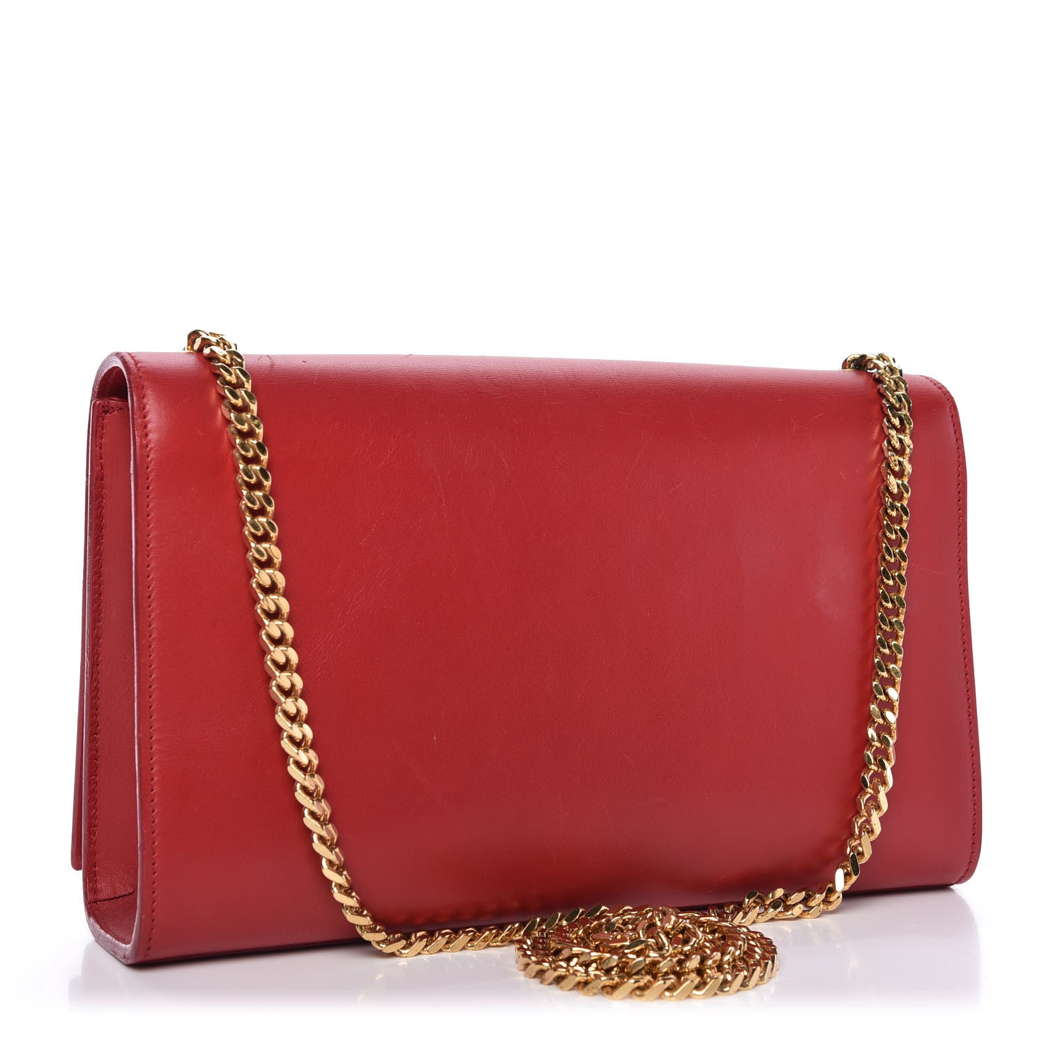 Saint Laurent Smooth Calfskin Medium Classic Monogram Kate Tassel Satchel Lipstick Red 3 of 9