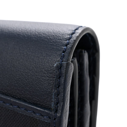 Burberry Overdyed Calfskin Horseferry Check Porter Continental Wallet Blue Carbon 9 of 9