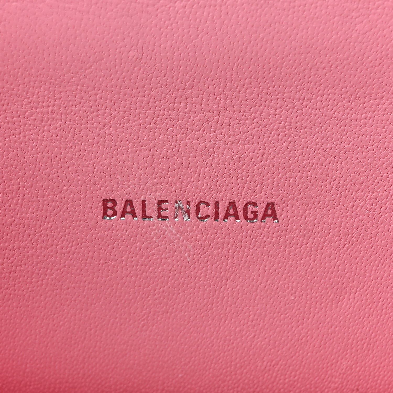 Balenciaga Shiny Calfskin Crocodile Embossed Hourglass Top Handle Bag XS Sweet Pink 6 of 11