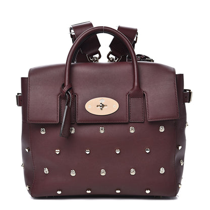Mulberry Calfskin Studded Medium Cara Delevingne Convertible Satchel Oxblood 1 of 10