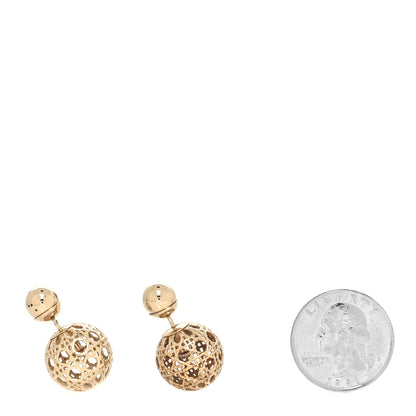Christian Dior Cannage Mise En Dior Tribal Earrings Gold 2 of 5